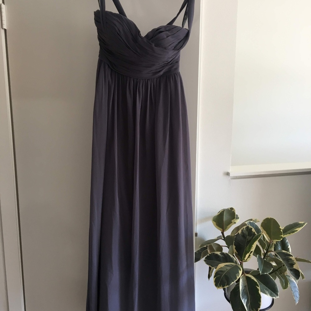 Bill Levkoff Bridesmaids Dress Slate - Picture 2 of 4